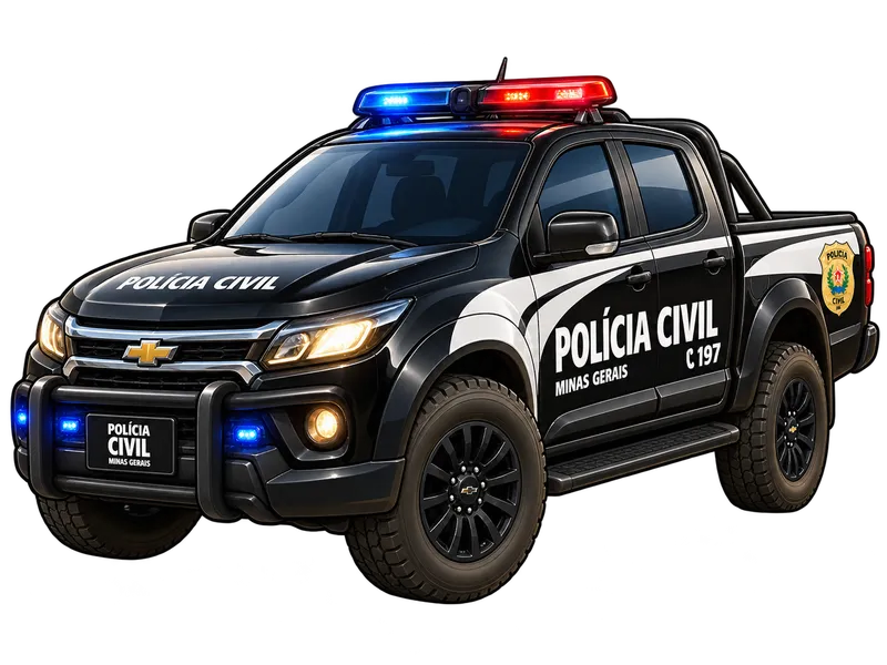 Ilustração de viatura da Polícia Civil de Minas Gerais