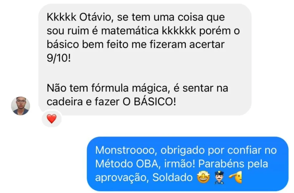 Relato original sobre dificuldade em RLM publicado na mentoria PMMG